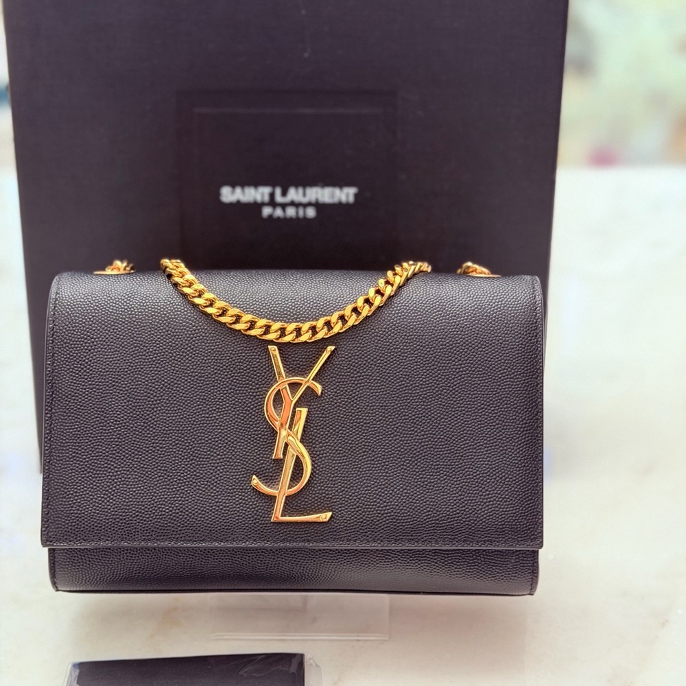 Saint Laurent Kate Tassel YSL Wallet on Chain in Grained Leather 

SOLD